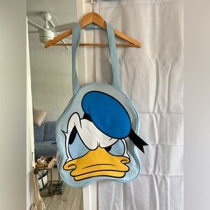 Donald Duck Big Face Canvas Tote